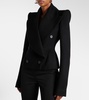Double-breasted wool and cashmere blazer