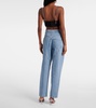 Heart crystal-embellished crop top