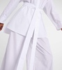 Tea belted cotton poplin blouse