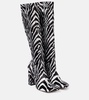 Marine Stretch 95 velvet knee-high boots