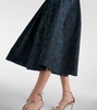 Diego pleated jacquard midi dress