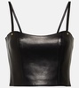 Leather crop top