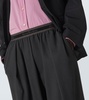 Logo embroidered wide-leg pants