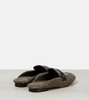 Embellished shearling slippers