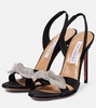 Very Bow Tie 105 embellished satin sandals