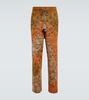 Bandana Piquet jacquard cotton pants