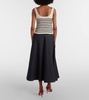 Stevie striped silk and cotton tank top