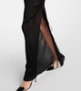 Draped off-shoulder maxi dress