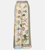 Bath House printed silk wide-leg pants