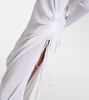 Off-shoulder ruched maxi dress