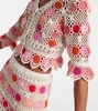 Bouquet floral cotton crochet top