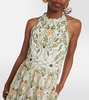 Consuelo Lunar embroidered linen midi dress