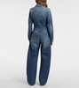 Round denim jumpsuit