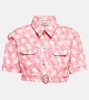 Printed cropped jacket