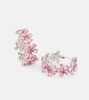 Crystal-embellished hoop earrings