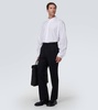 Four stitches wool straight pants