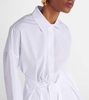 Tea belted cotton poplin blouse