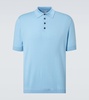 Cotton, silk and cashmere polo shirt