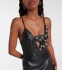 Studded leather minidress