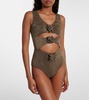 Beth floral-appliqué swimsuit