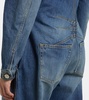 Round denim jumpsuit