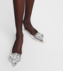 Paris Rose mirrored leather ballet flats