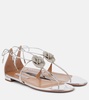 Crystal Orchid mirrored leather sandals