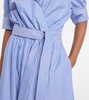 Lydia striped cotton midi dress