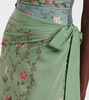 Lavanda cotton and silk beach cover-up