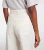High-rise cropped straight pants