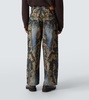 2023 printed wide-leg jeans