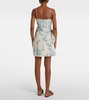 Agustina printed linen beach cover-up