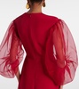 Danielle silk cady midi dress
