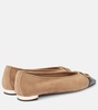 Gioia colorblocked suede ballet flats