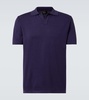 Cotton and silk polo shirt