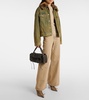 Multipocket leather shoulder bag