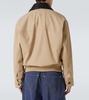 Intrecciato leather-trimmed twill blouson