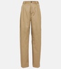 High-rise wide-leg pants