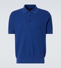 Cotton, silk, and cashmere polo shirt