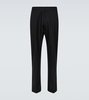 Four stitches wool straight pants