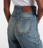 Faded high-rise bootcut jeans