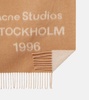 Logo wool scarf