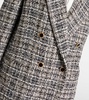 Wool lamé tweed blazer