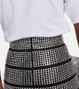 Crystal-embellished jersey miniskirt