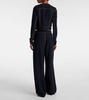 Fluid cropped wool-blend jacket