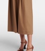 Caterina pleated wool midi skirt