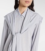 Layered striped shirt dress