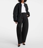 Wool wide-leg pants
