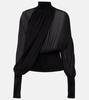 Draped georgette blouse