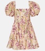 Caramelo Florecer cotton minidress
